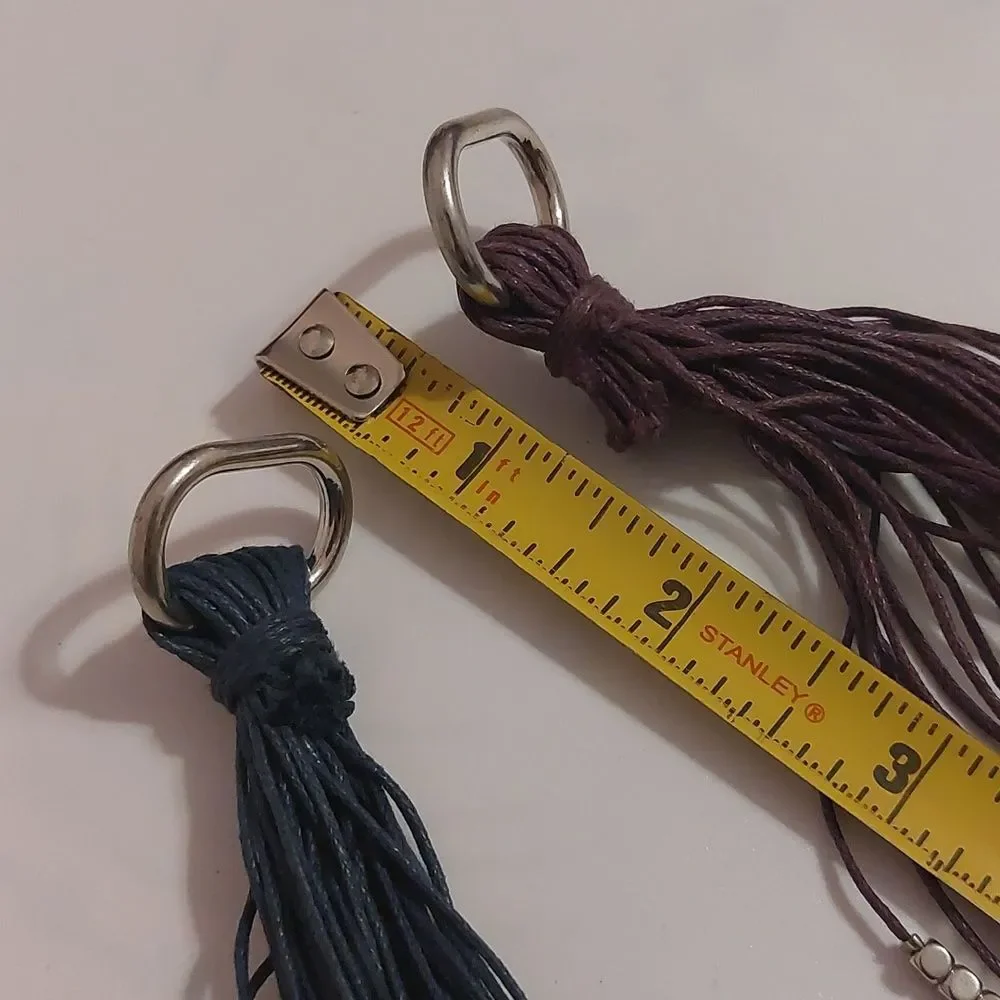 Multistrand Woven Cotton Cords Toggle Bracelets Silver Accent